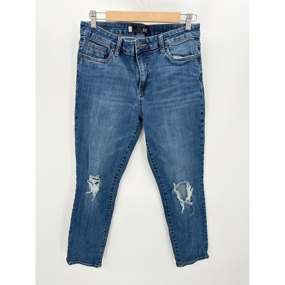Kut From The Kloth Catherine Boyfriend Jeans Cropped High Rise‎ Womens Size 8